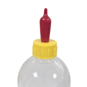 biberón para cordero con tetina 500 ml plástico transparente
